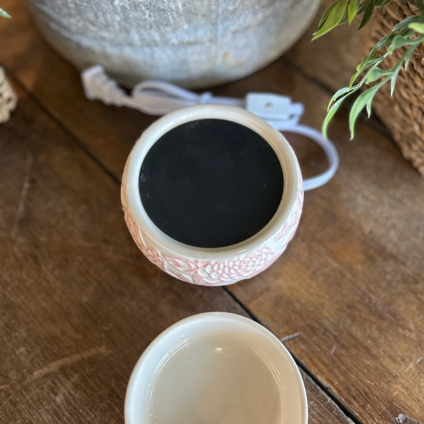 Pink Flower Ceramic Wax Warmer
