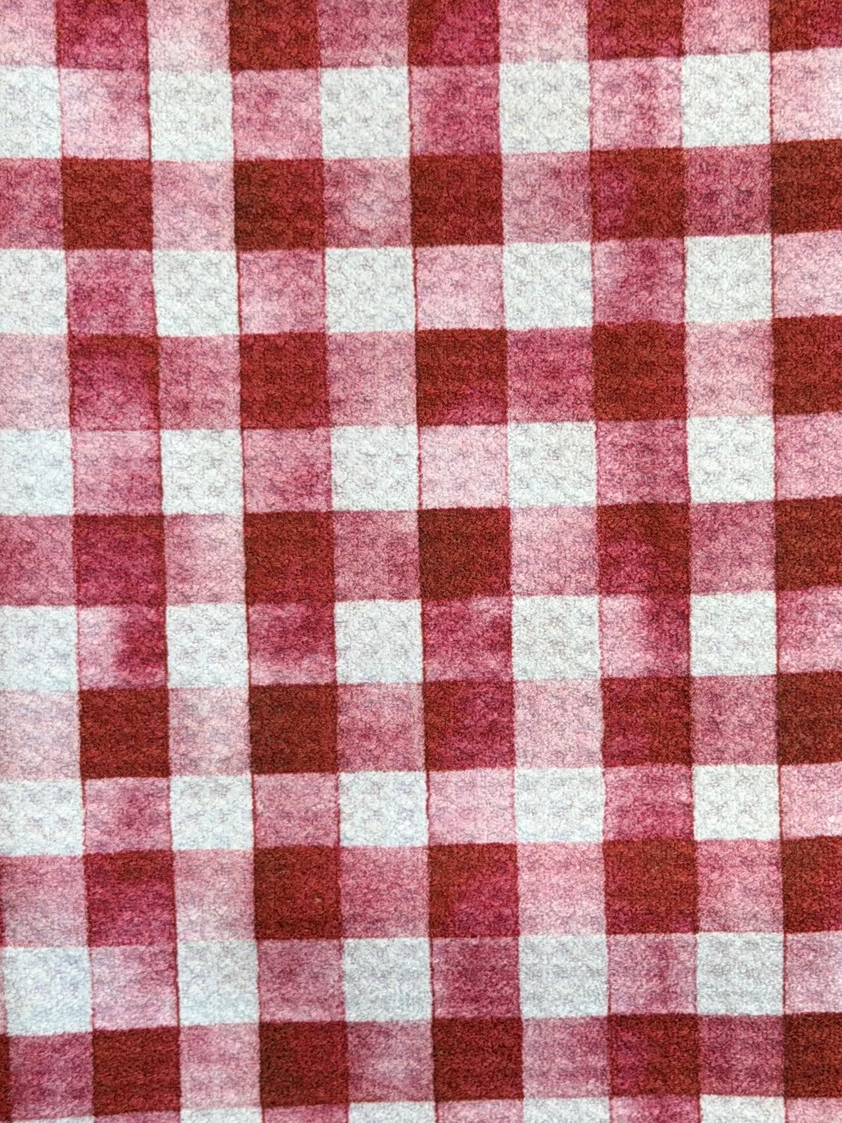 Cranberry Gingham - 2 Sided - Set of 3 Dishcloths