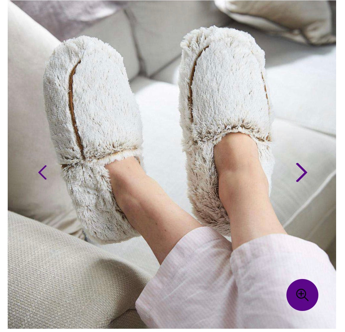 Marshmallow Brown Warmies Slippers