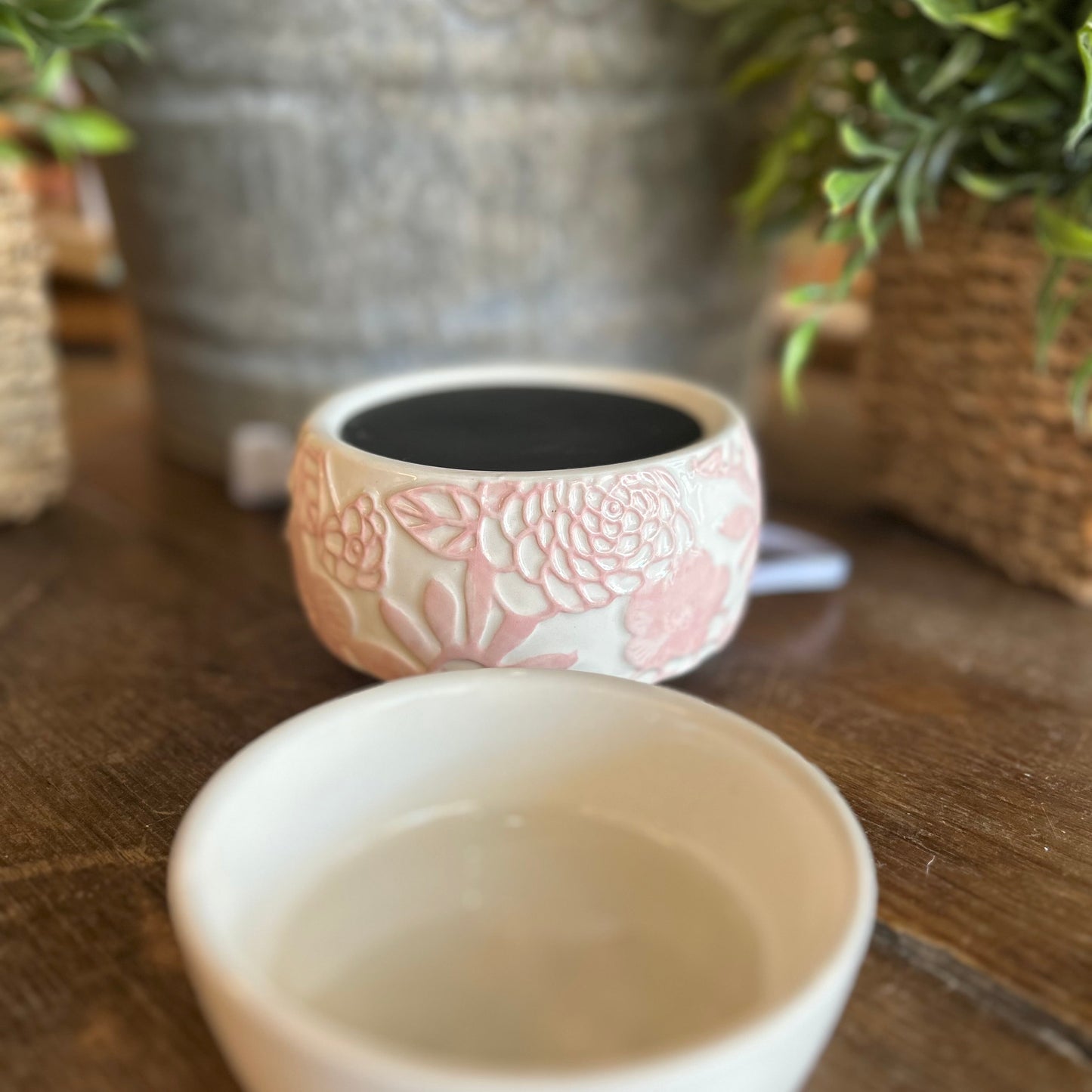 Pink Flower Ceramic Wax Warmer
