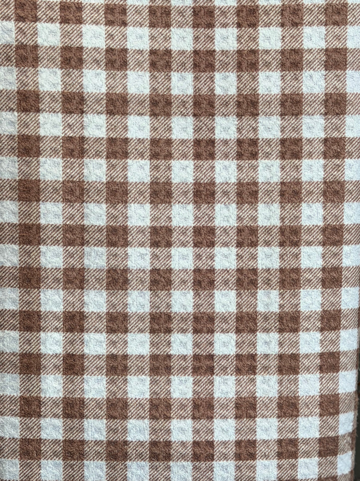 Harvest Truffle Gingham- Double Sided - Hand Towel