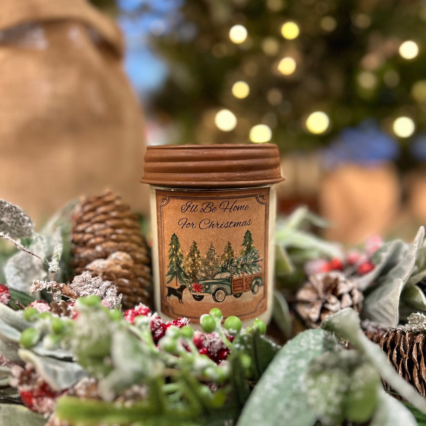 I'll Be Home For Christmas Candle
