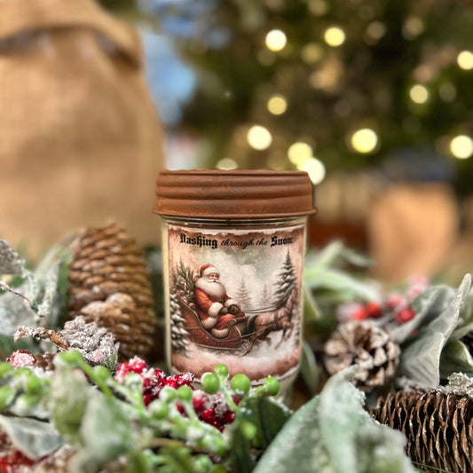 Dashing Through The Snow Candle