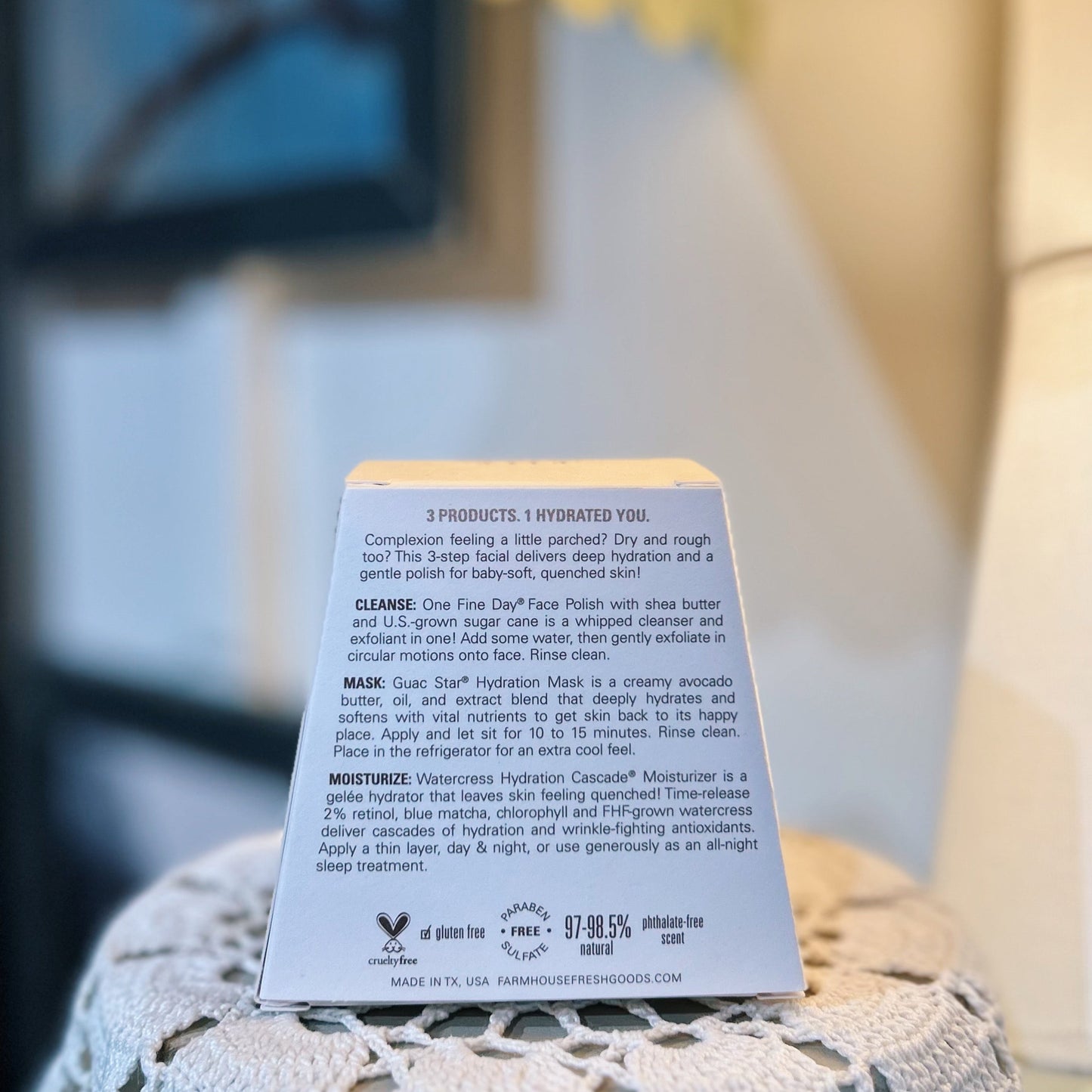 Hydration Cascade 3-step Instant Spa Facial - Room and Porch