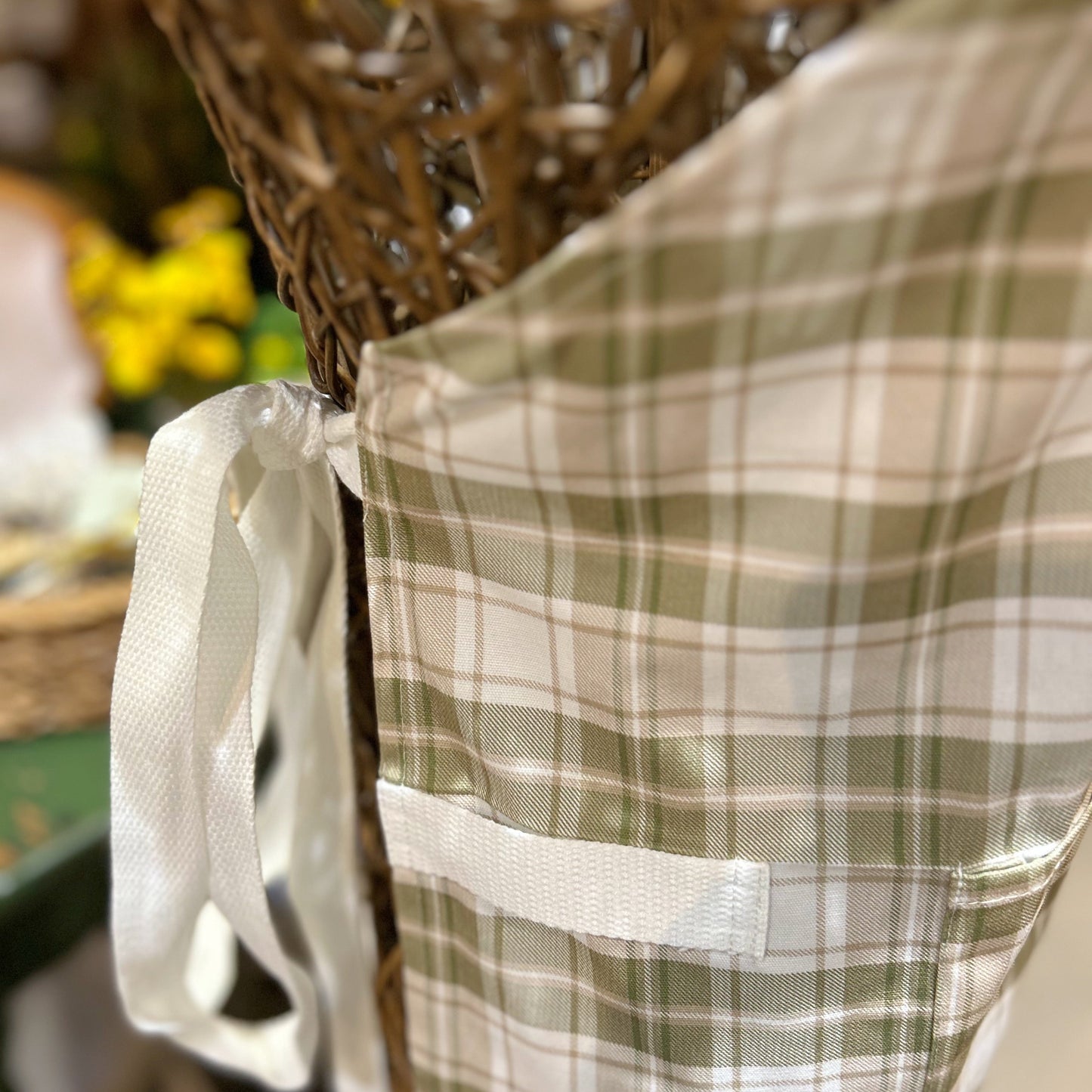 Green Plaid Apron - Room and Porch