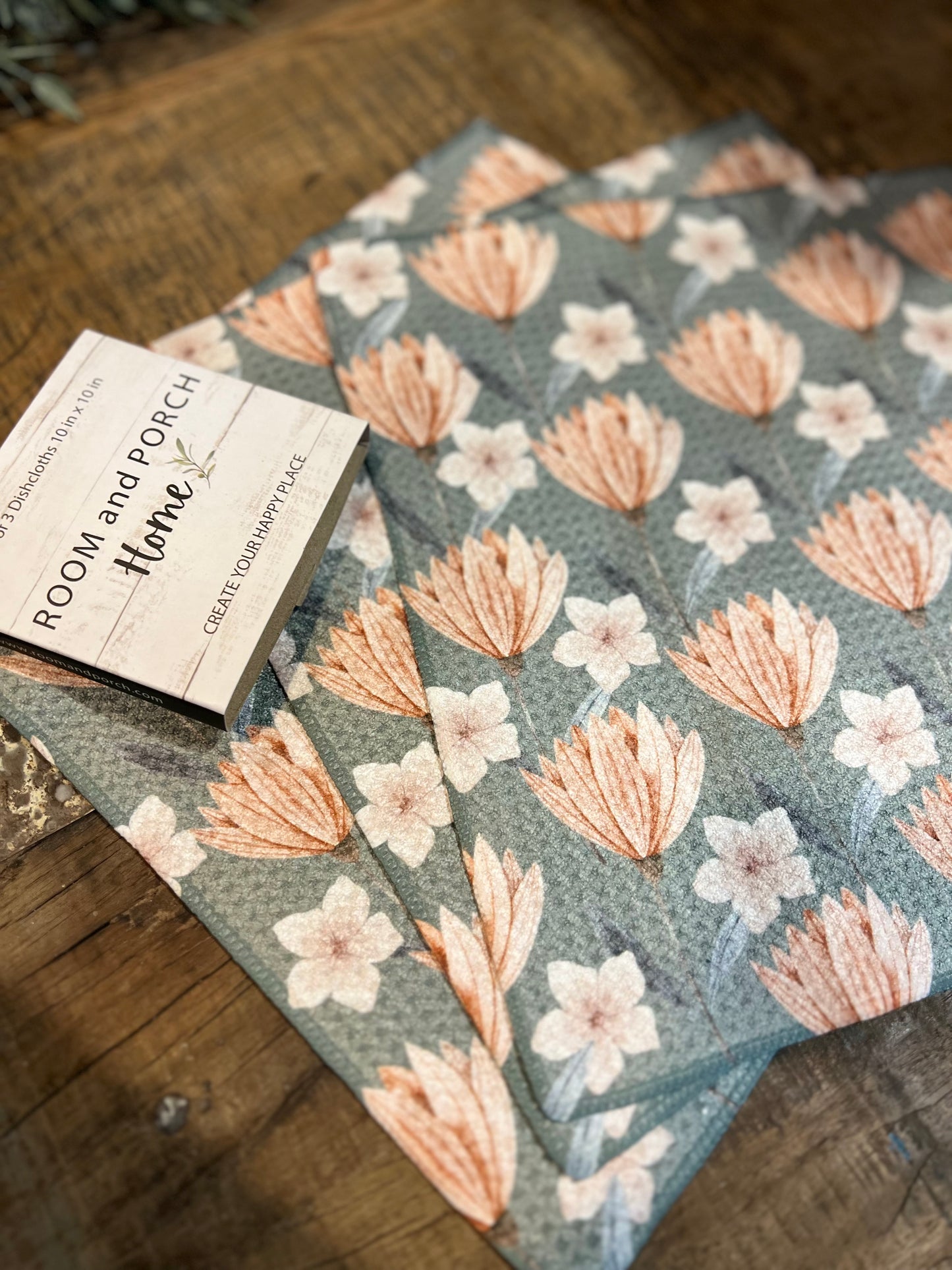 Serenity Green - Set of 3 Dishcloths