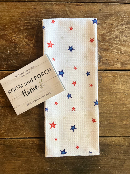 Patriotic Stars - 2 sided - Hand Towel