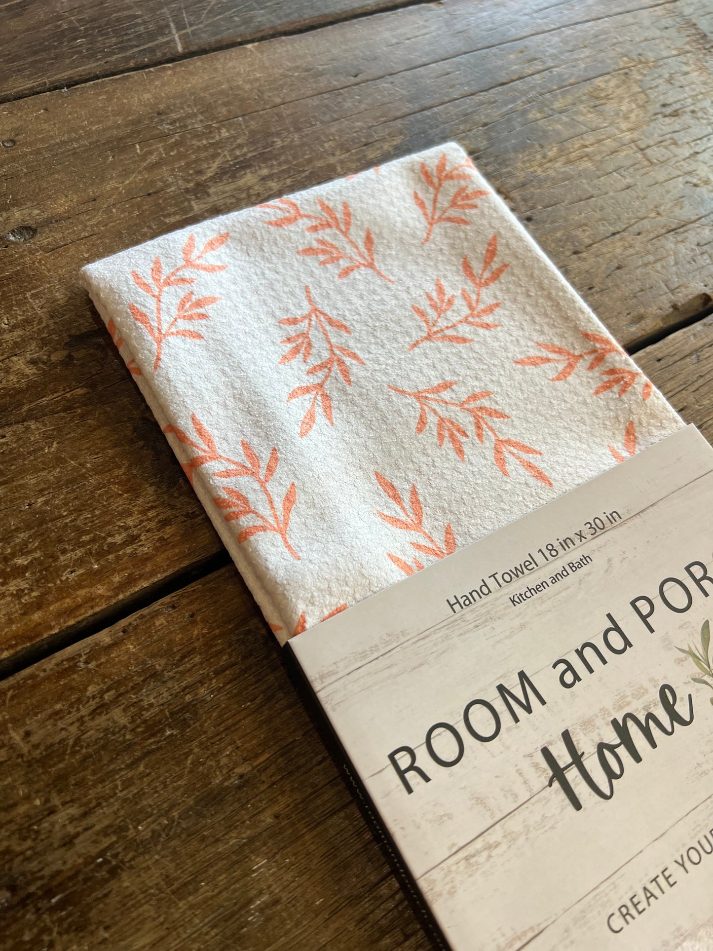 Coral Leaves - Double Sided - Hand Towel
