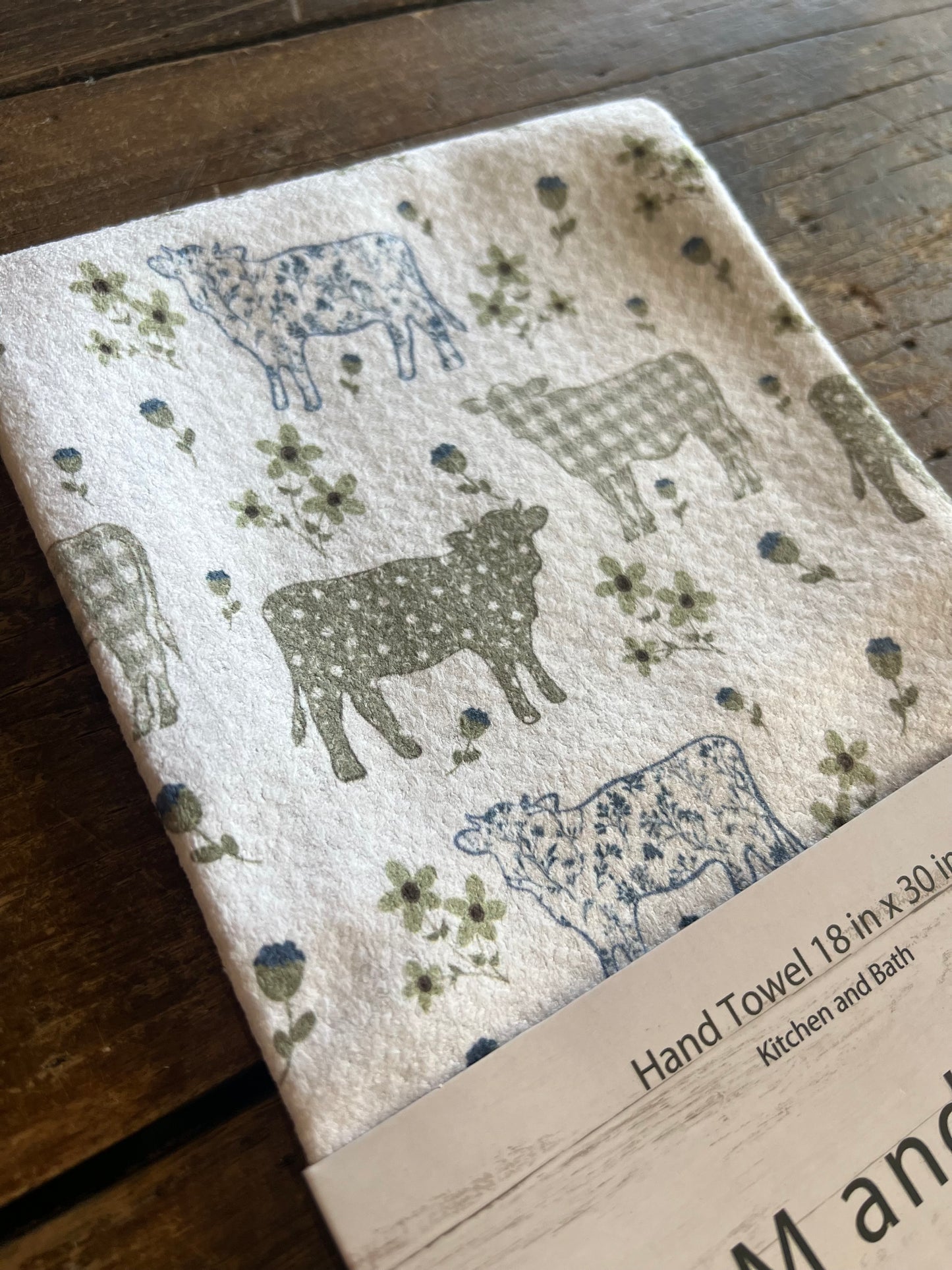 Farmhouse Cows - Double Sided - Hand Towel