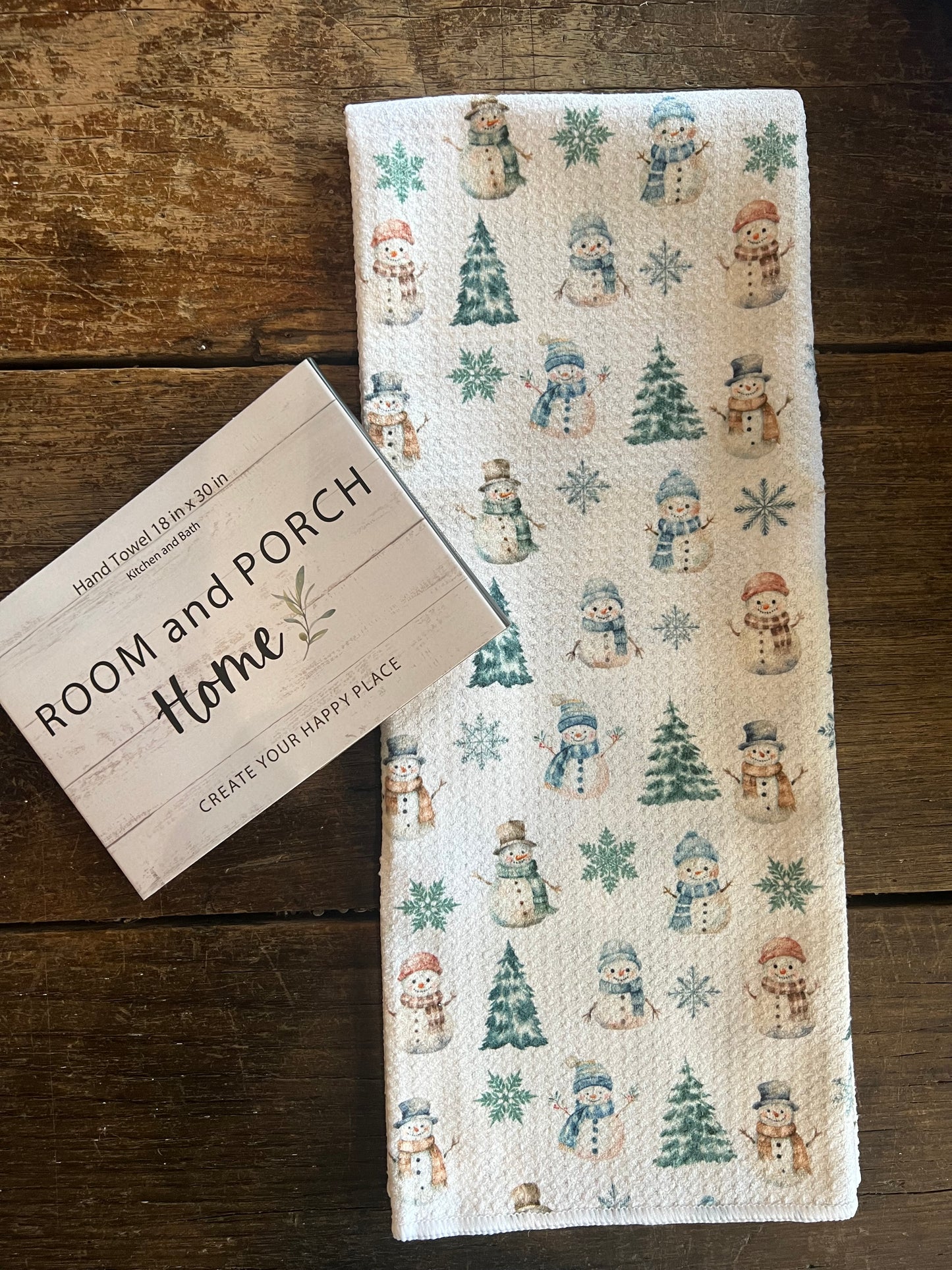 Winter Snowman - Double Sided - Hand Towel