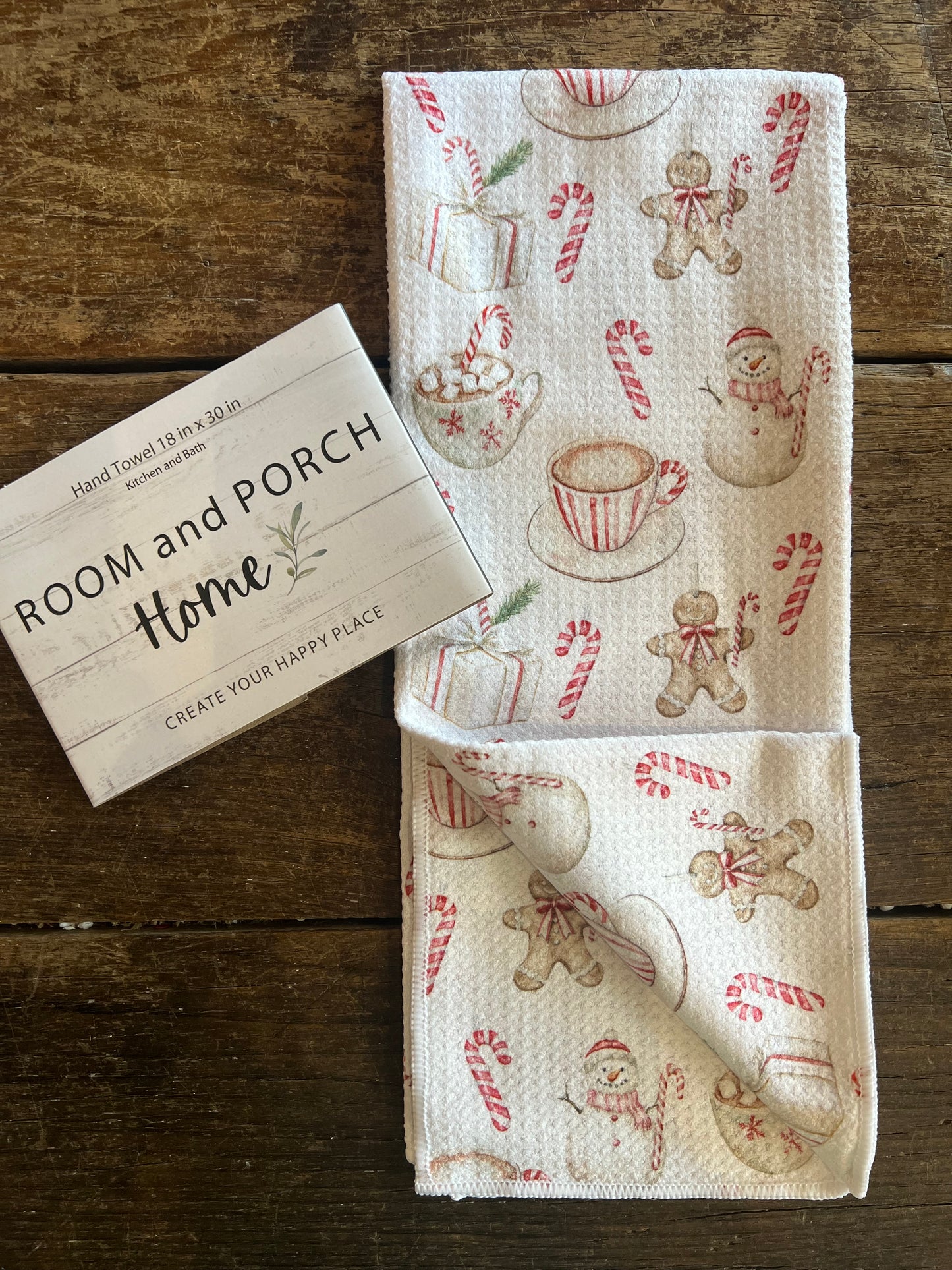 Candy Cane Lane - Double Sided - Hand Towel