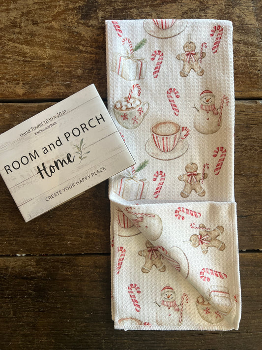 Candy Cane Lane - Double Sided - Hand Towel