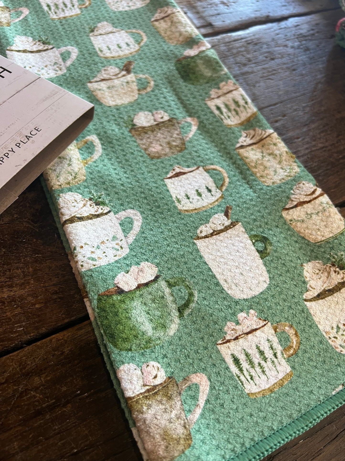 Hot Cocoa Mugs - Double Sided - Hand Towel