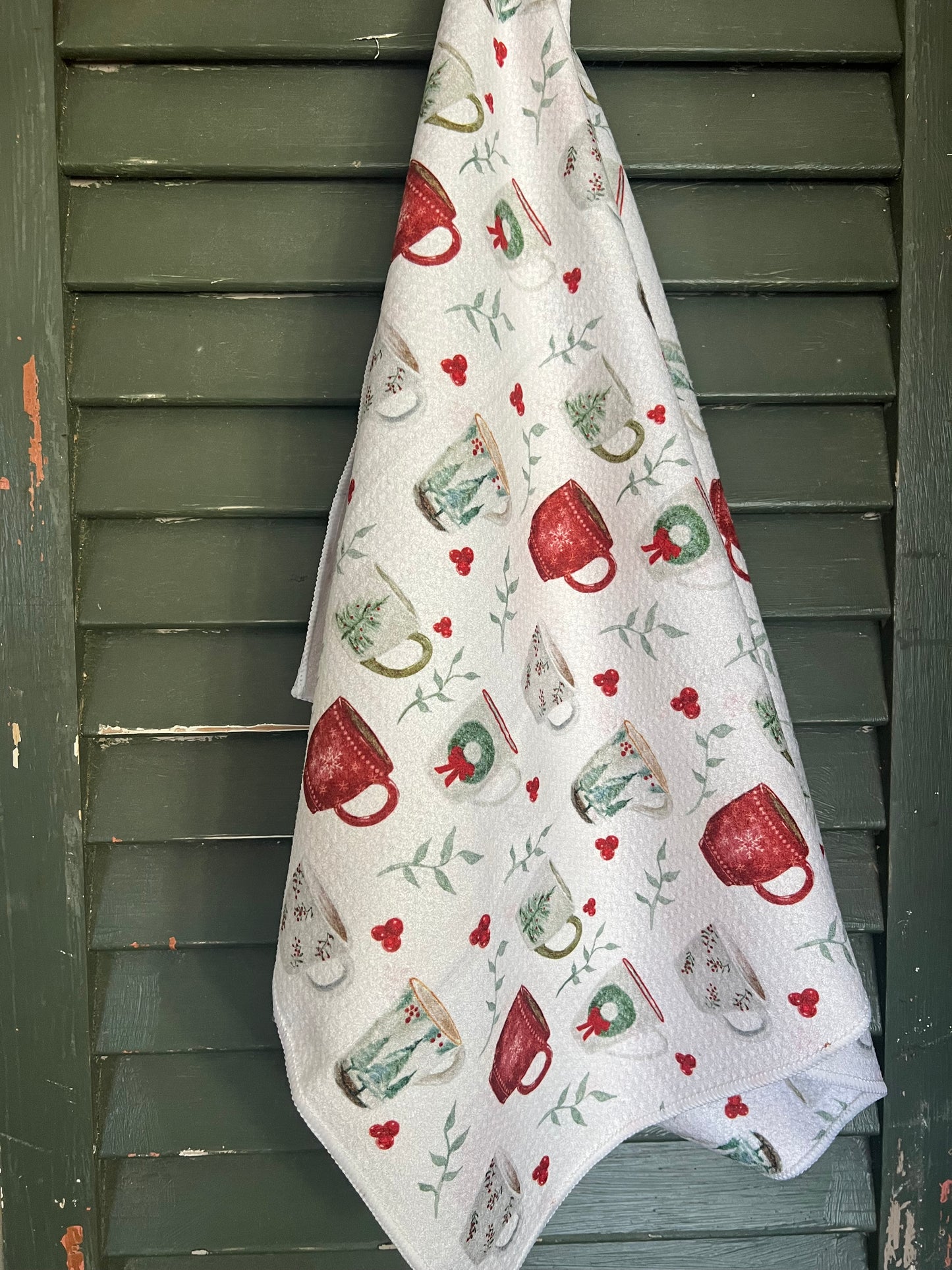 Christmas Mugs - Double Sided - Hand Towel