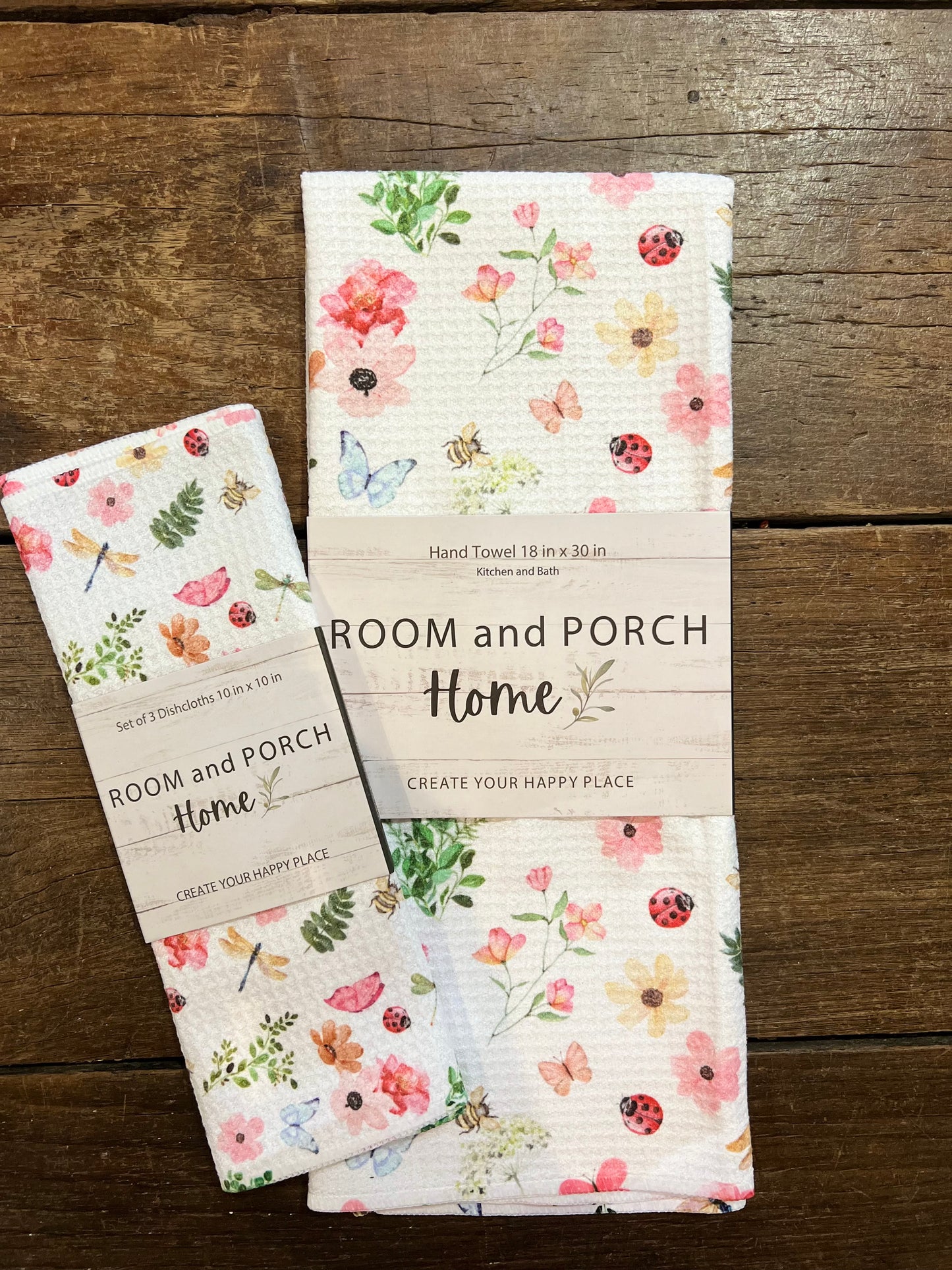 Whimsical Garden - Set of 3 Dishcloths