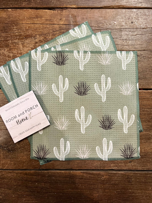 Sedona Cactus Green - Set of 3 Dishcloths