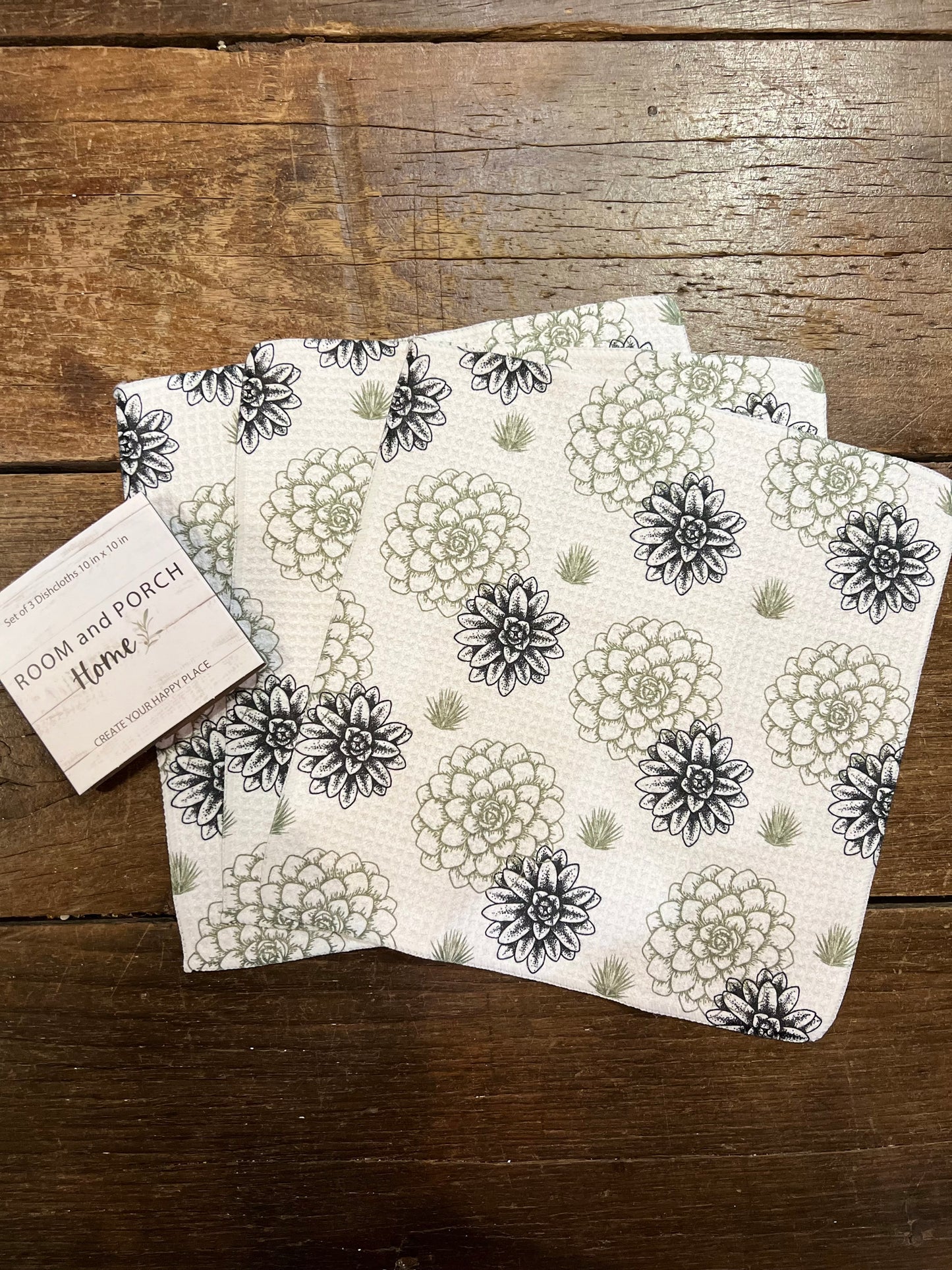 Sedona Succulent - Set of 3 Dishcloths