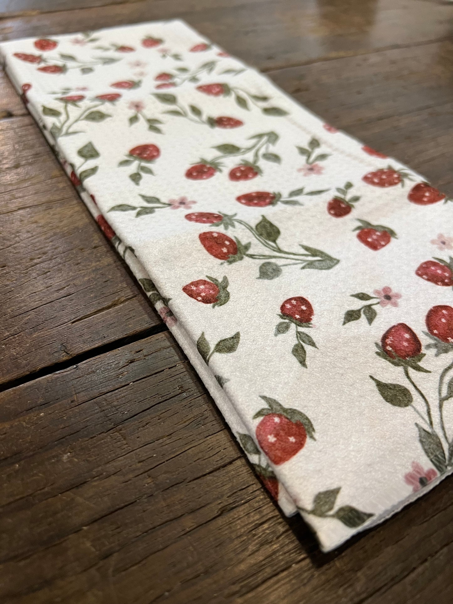 Strawberry Vines - Hand Towel -