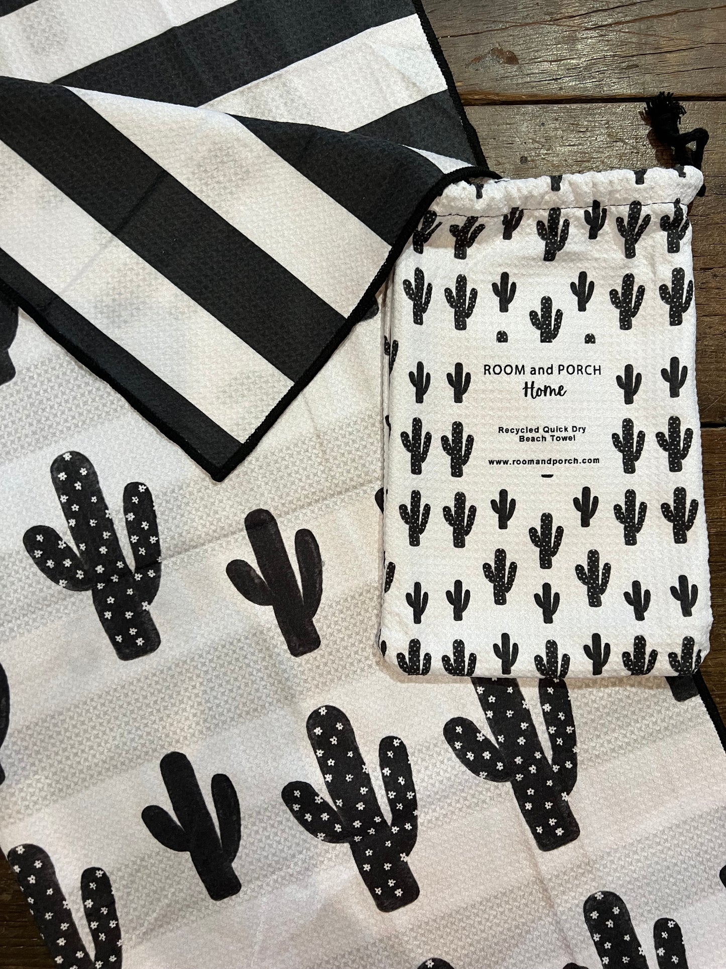 Modern Cactus Beach Towel 30"x64"