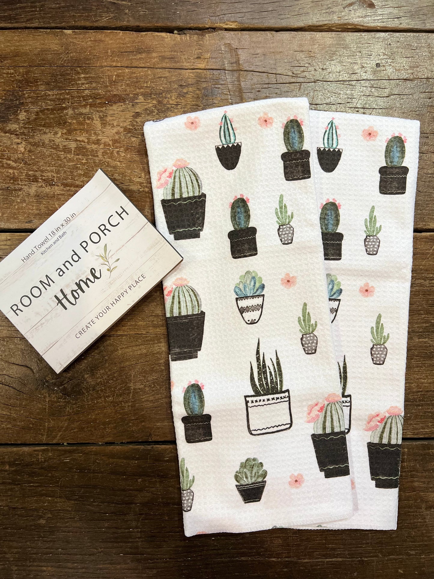 Cactus in Pots - Hand Towel