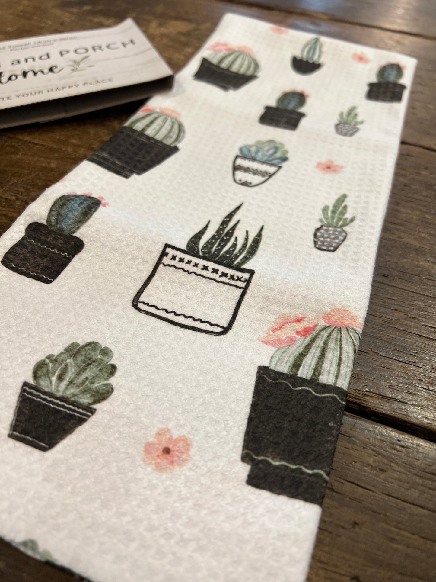 Cactus in Pots - Hand Towel