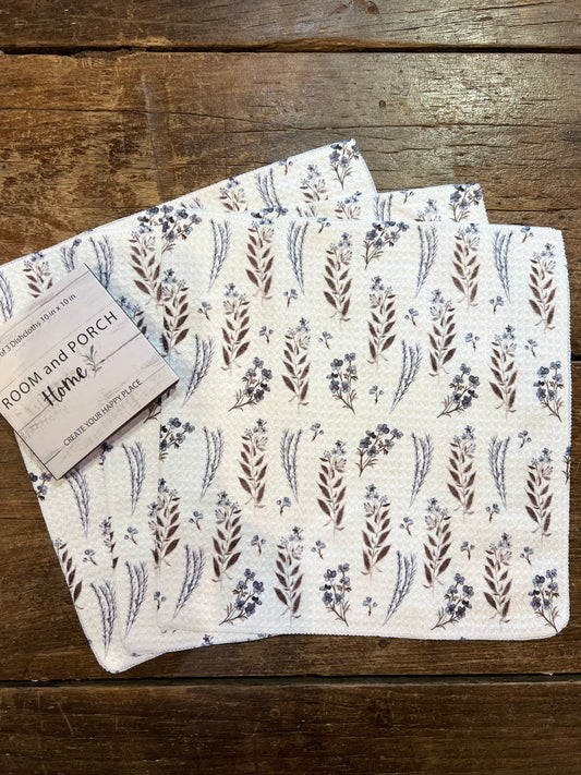 Calm Floral - Set of 3 Dishcloths