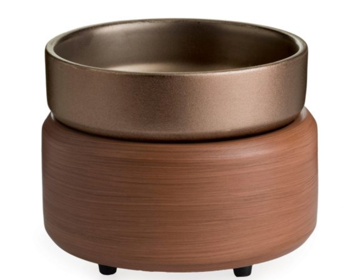 Copper Lid Ceramic Melter - Brown
