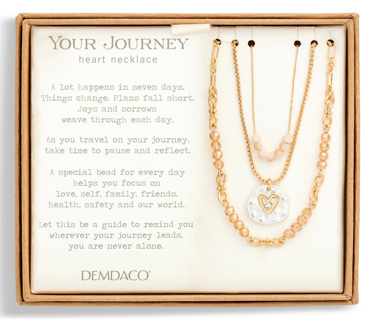 Beaded Love Necklace - Champagne