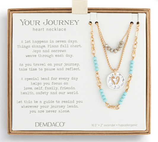 Beaded Love Necklace - Turquoise