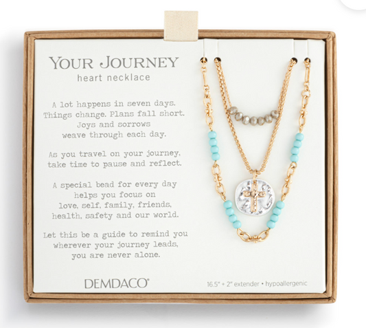 Beaded Prayer Necklace - Turquoise