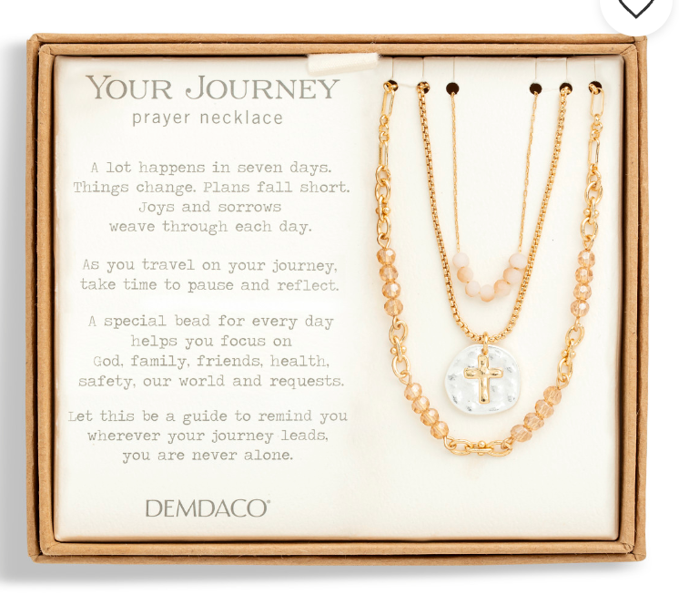 Beaded Prayer Necklace - Champagne