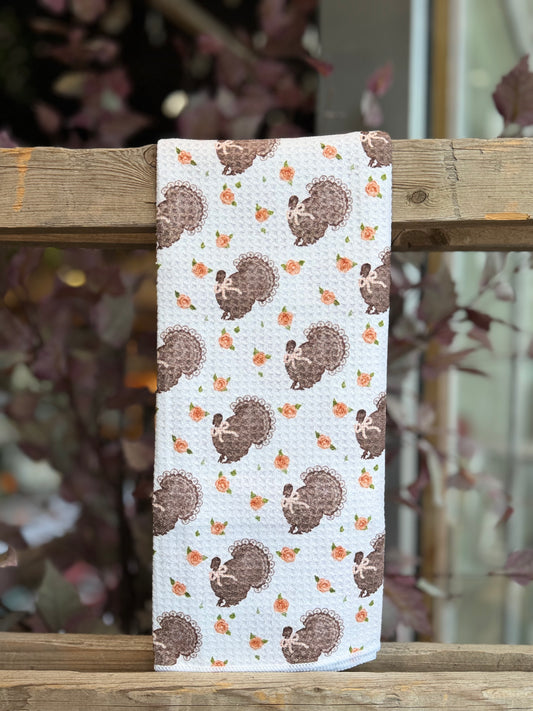 Turkey Rose Cottage- Double Sided - Hand Towel