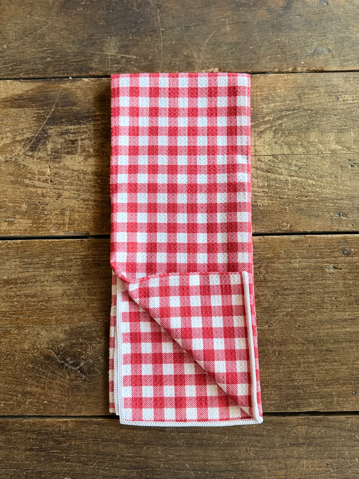Christmas Red Gingham - Double Sided - Hand Towel - Room and Porch 