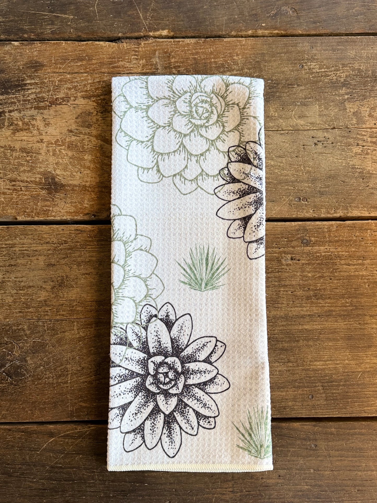 Sedona Succulent - Double Sided- Hand Towel