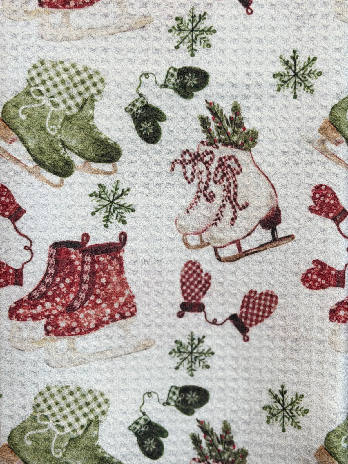 Skates & Snowflakes - 2 Sided - Set of Dishcloths