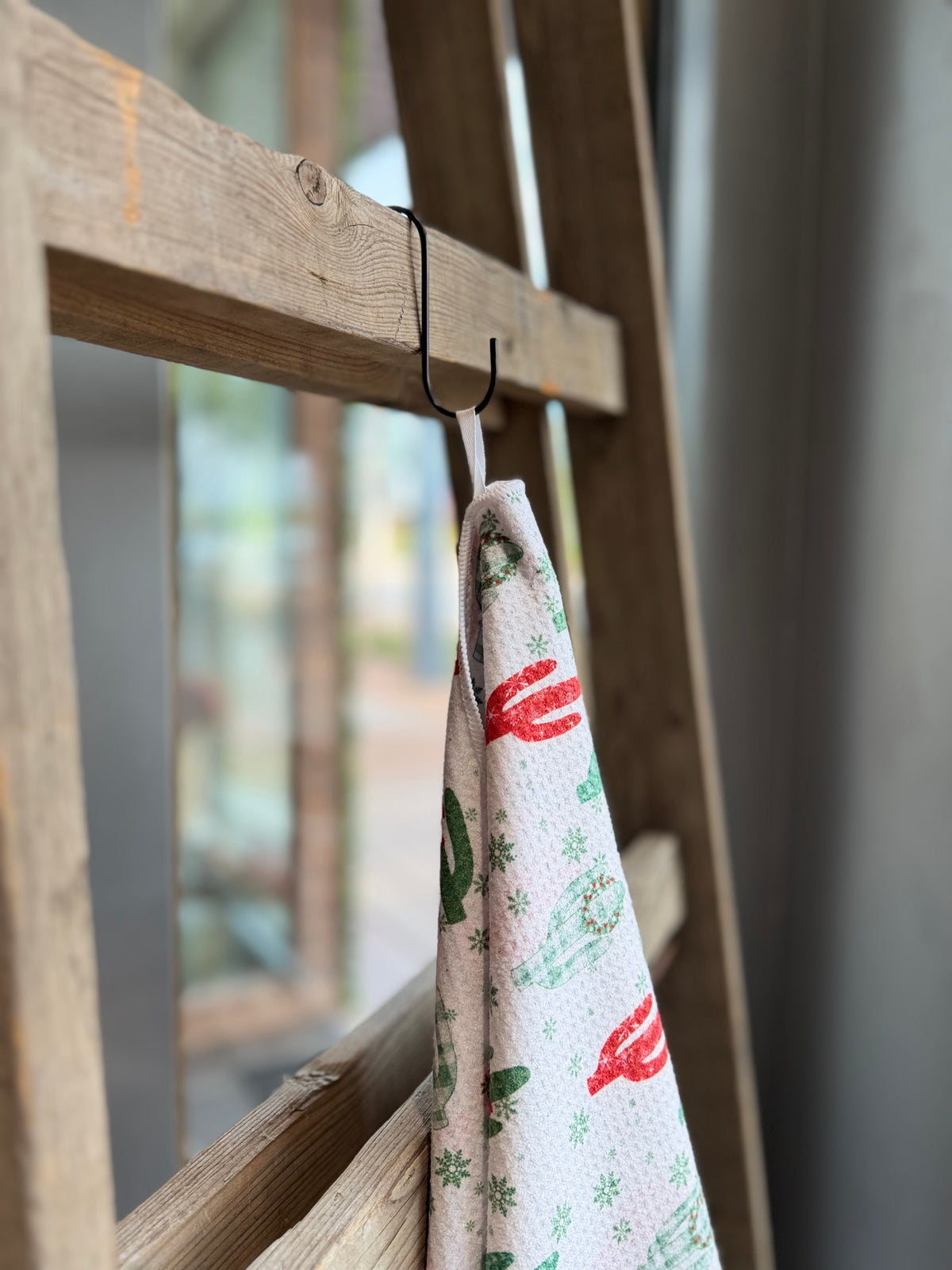 Festive Cactus - Double Sided - Hand Towel