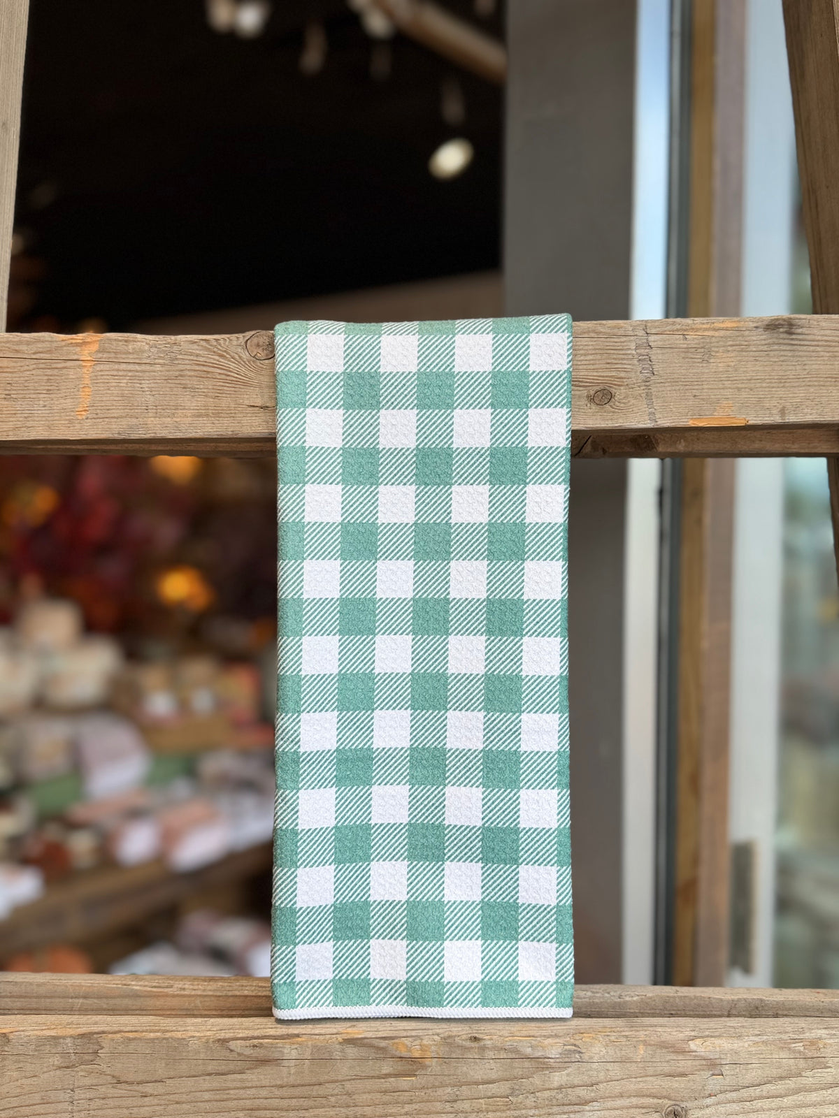 Blue Spruce Gingham - Double Sided - Hand Towel - Room and Porch 