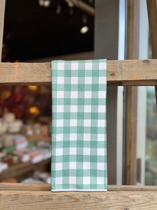 Blue Spruce Gingham - Double Sided - Hand Towel