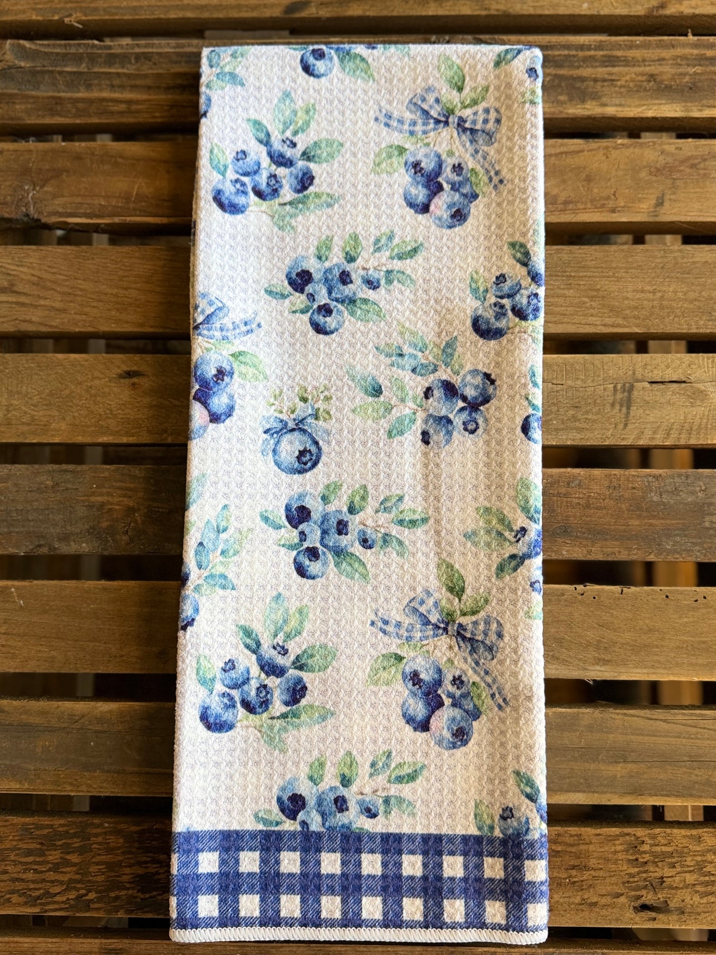 Blueberries - Double Sided - Hand Towel