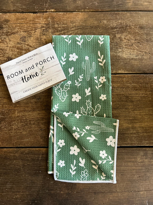 Cactus Garden - Double Sided - Hand Towel