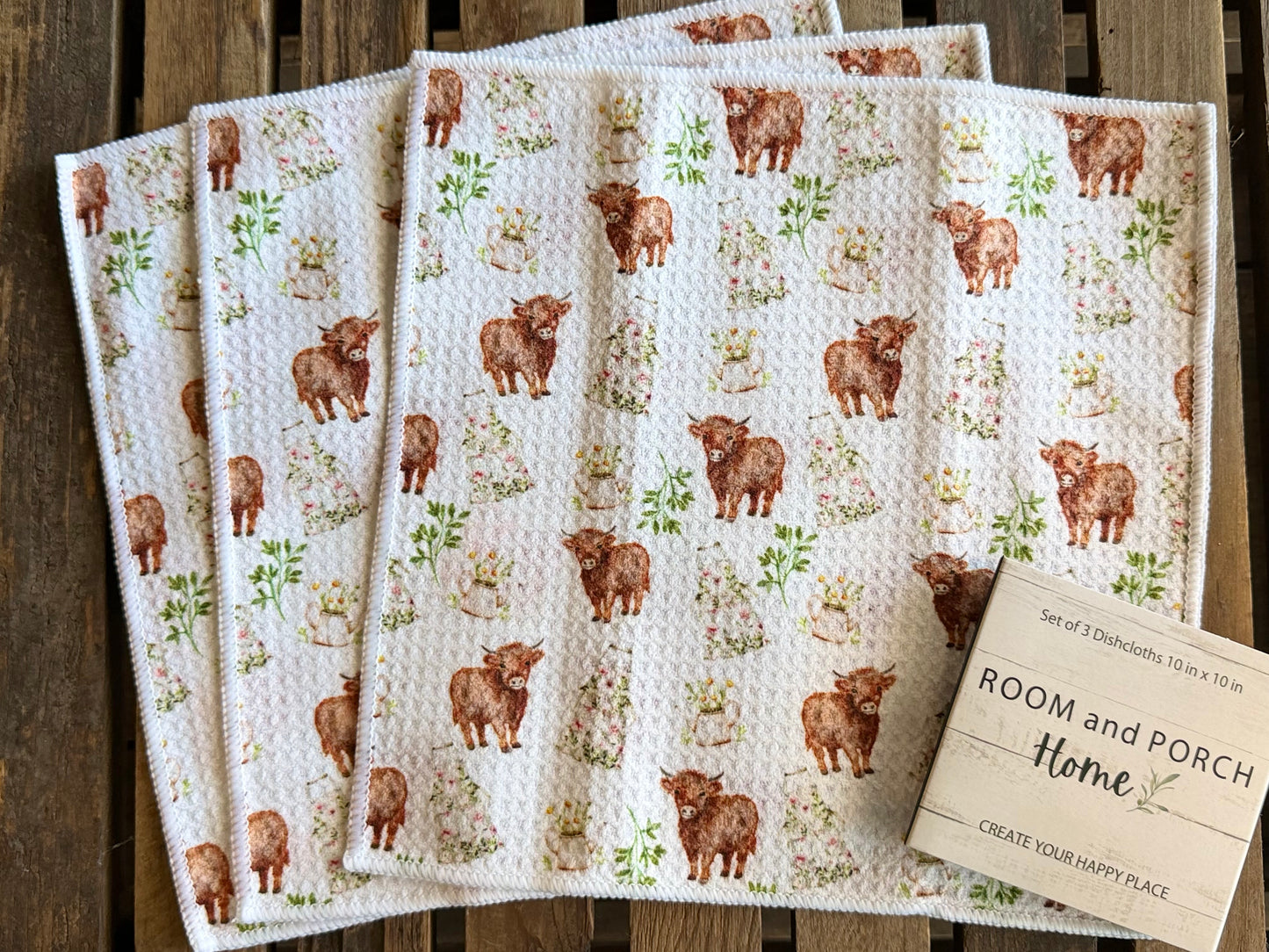 Mable's Farm - 2 sided - Set of 3 Dishcloths