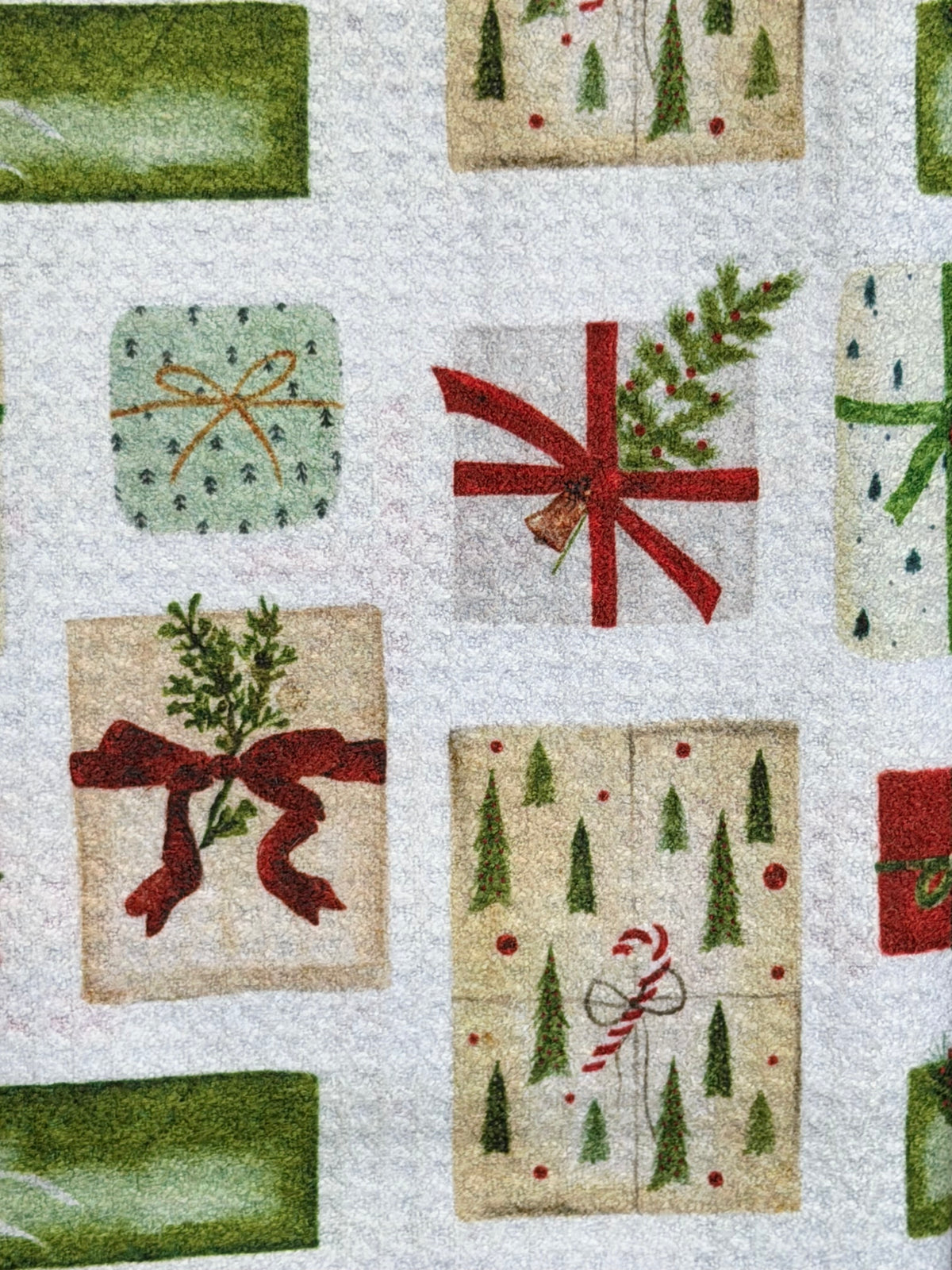 Christmas Presents - 2 sided - Set of 3 Dishcloths