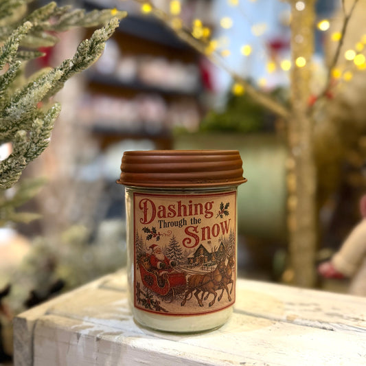 Dashing Through The Snow Candle