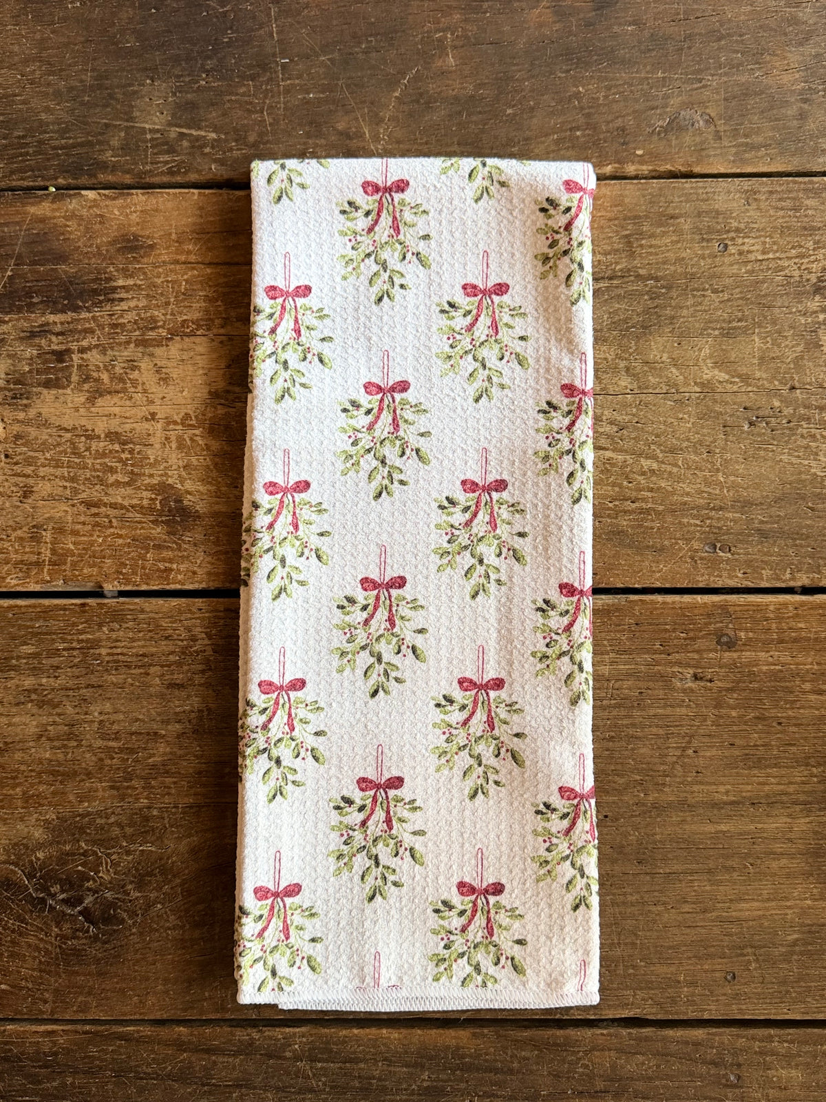Mistletoe Kisses - Double Sided - Hand Towel