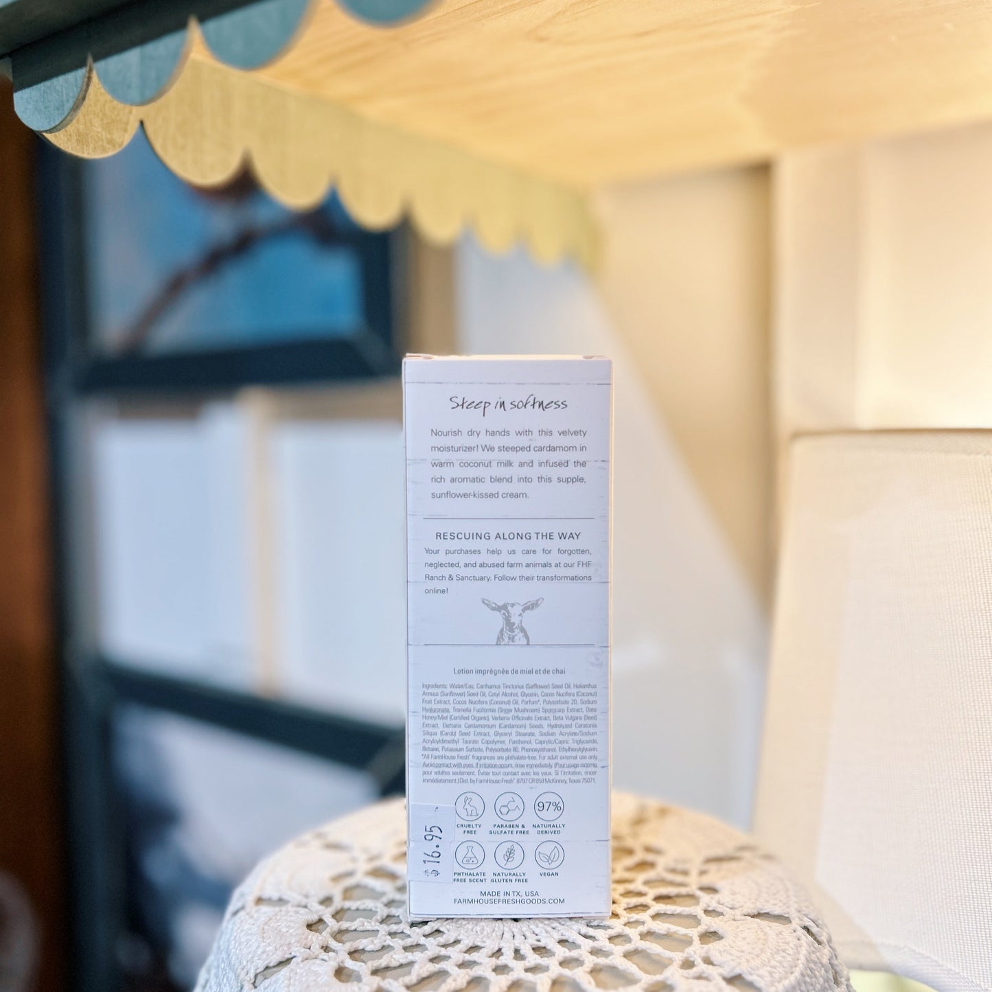 Honey-Chai Steeped Milk 2 oz Hand Cream - Room and Porch 