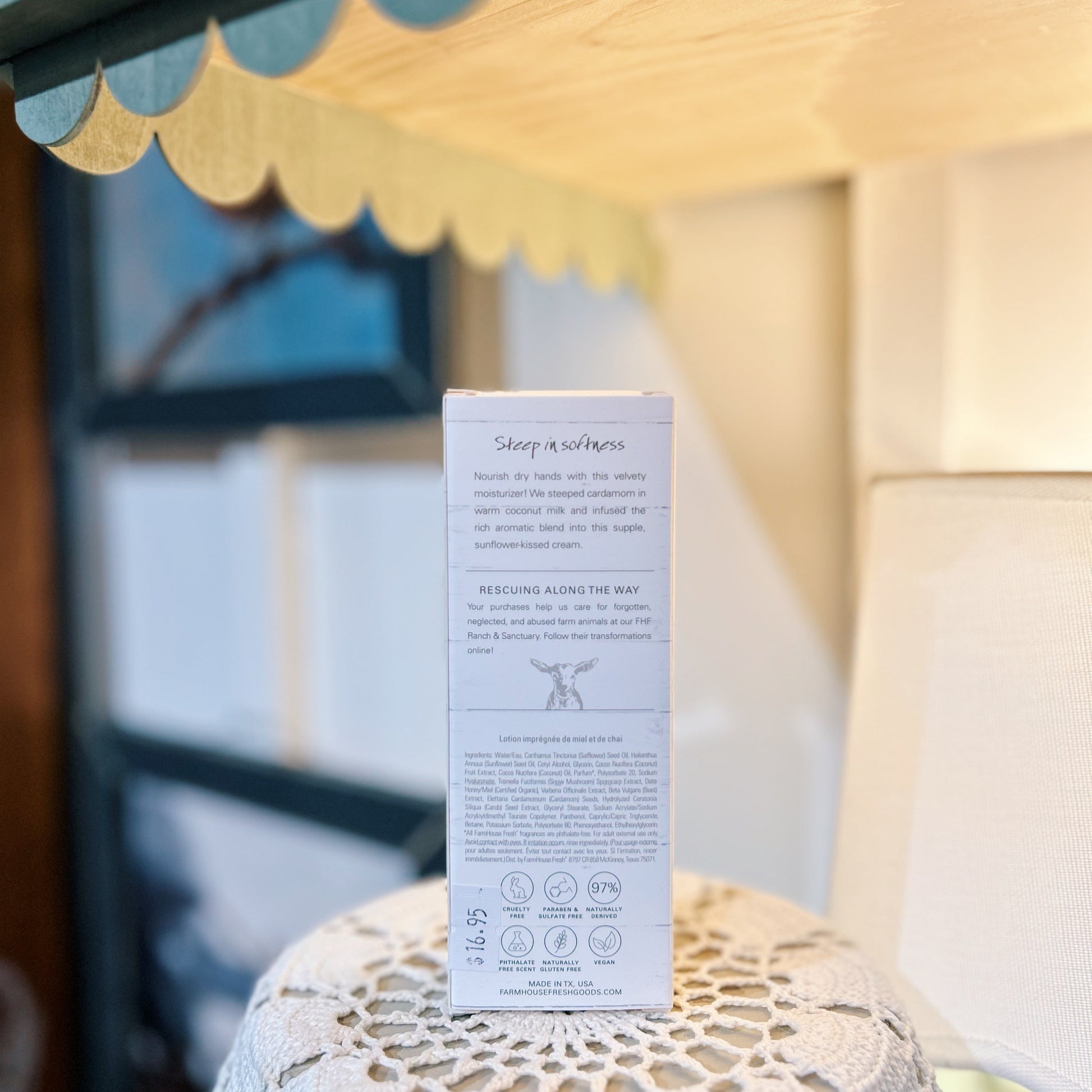 Honey-Chai Steeped Milk 2 oz Hand Cream - Room and Porch 