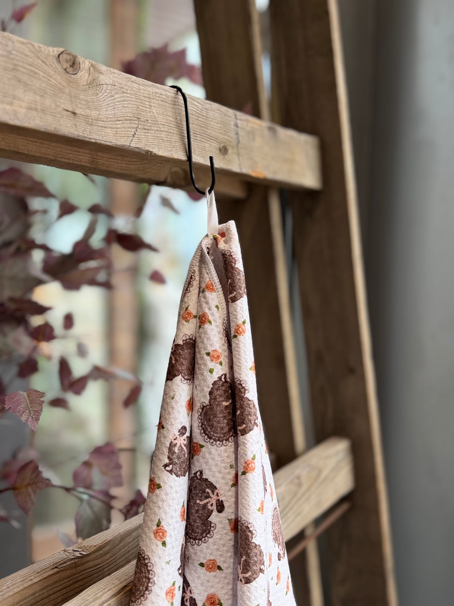 Turkey Rose Cottage- Double Sided - Hand Towel