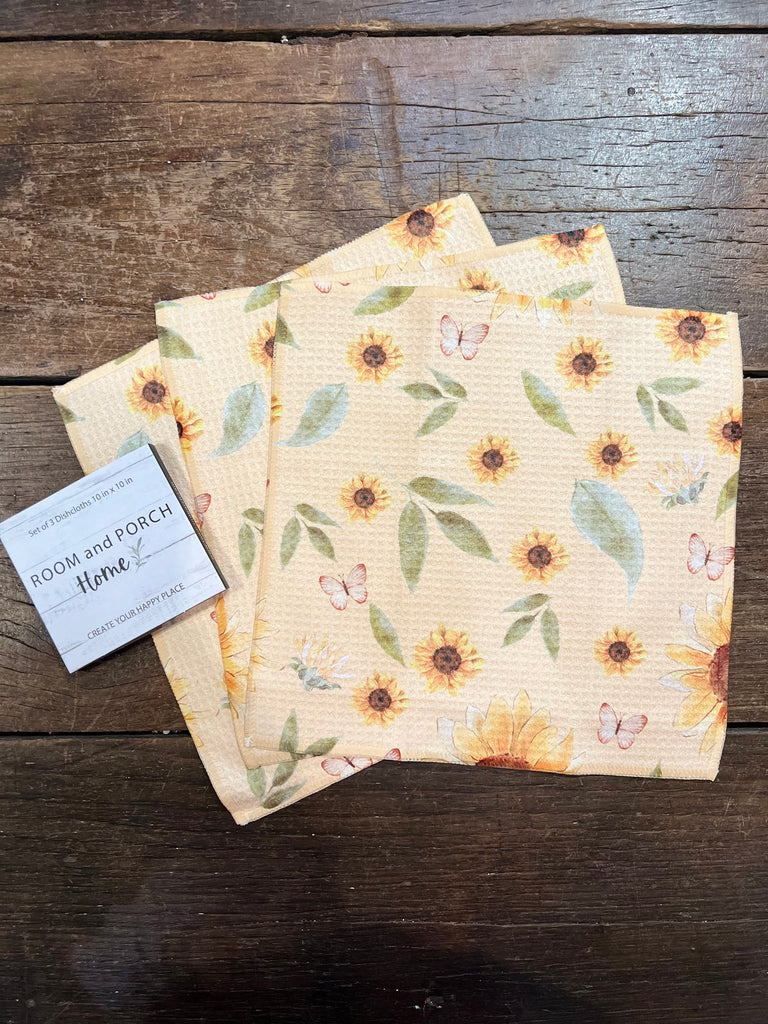 Sunflower - Set of 3 Dishcloths