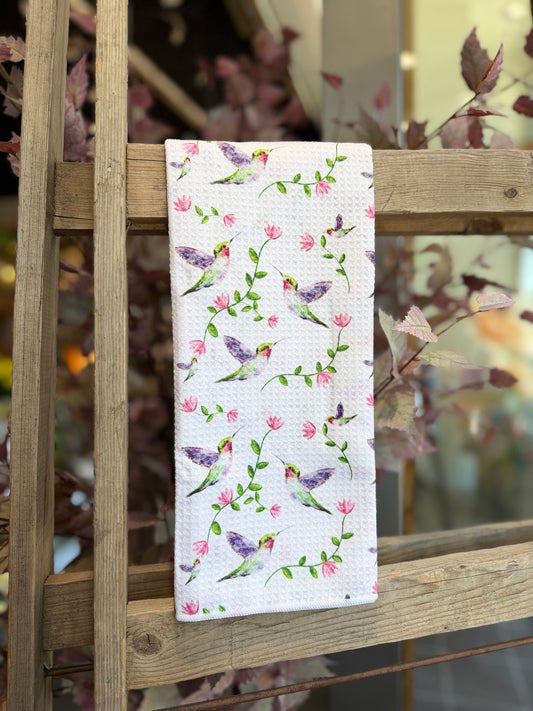 Hummingbird Paradise - Double Sided - Hand Towel
