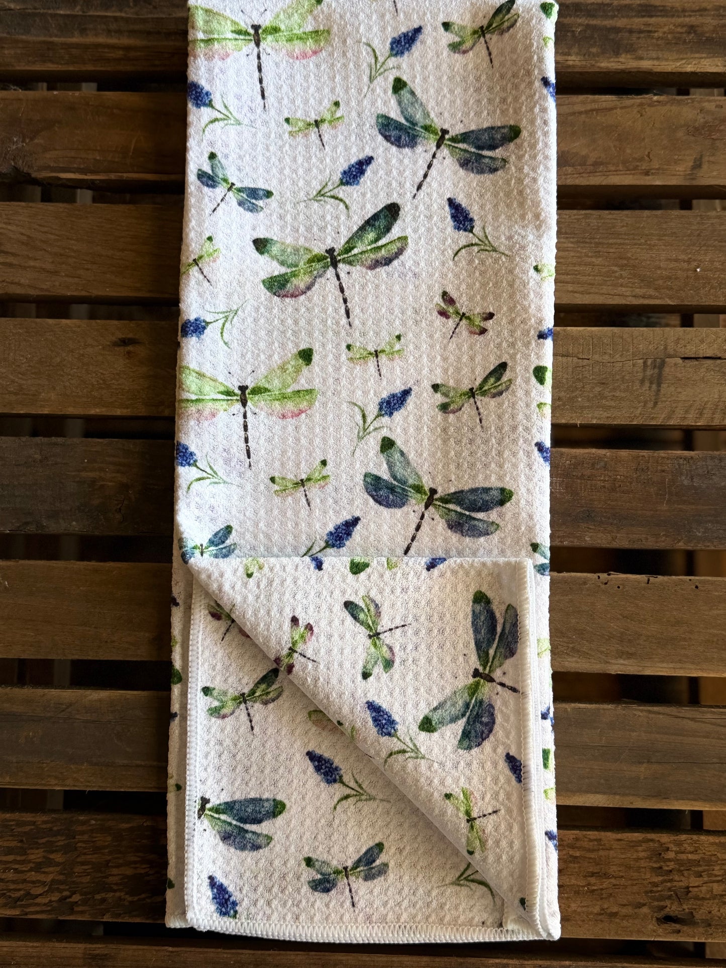 Dragonfly Garden - Double Sided - Hand Towel